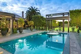 Pristine pool water after chemical balance